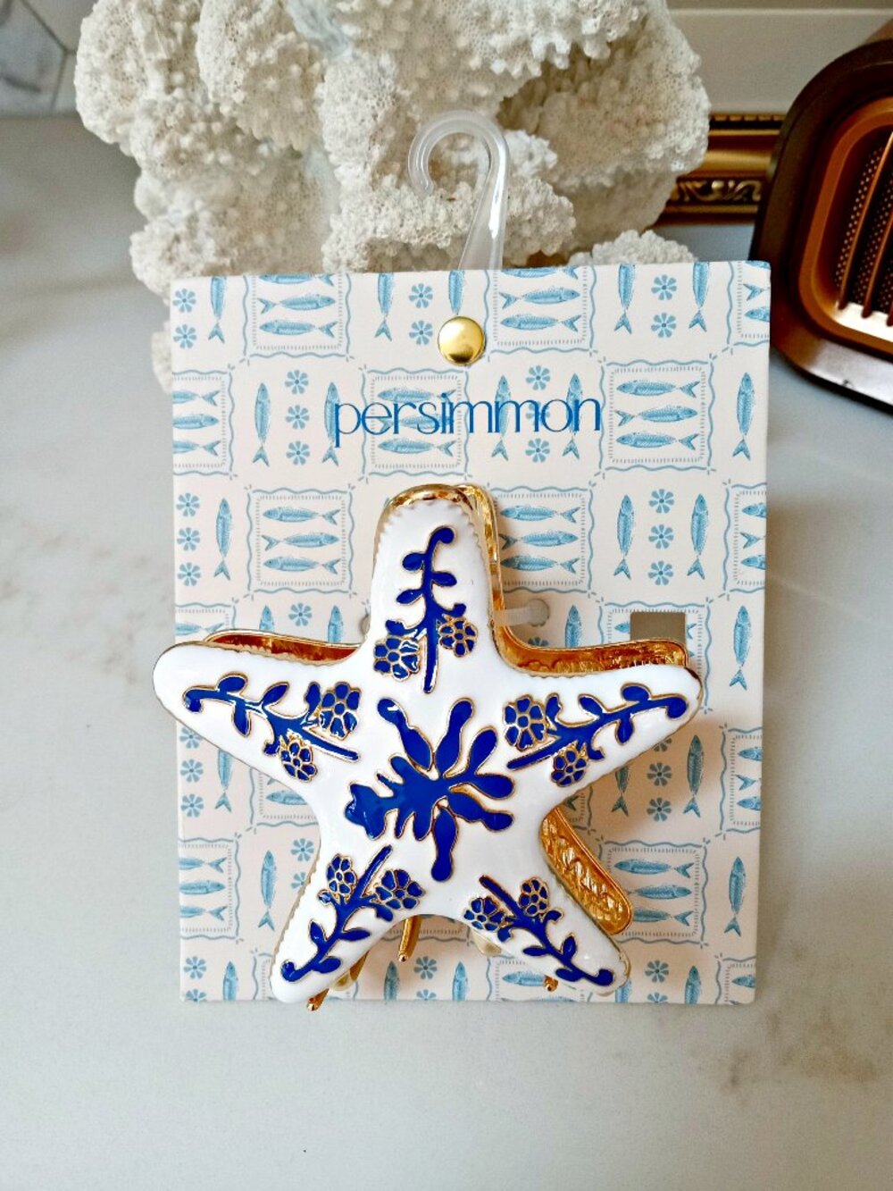 NEW! BEACHY VACAY SUMMER VIBES ENAMEL CLAW CLIP